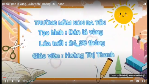 Tạo hình: Dán lá vàng_GV Hoàng Thị Thanh